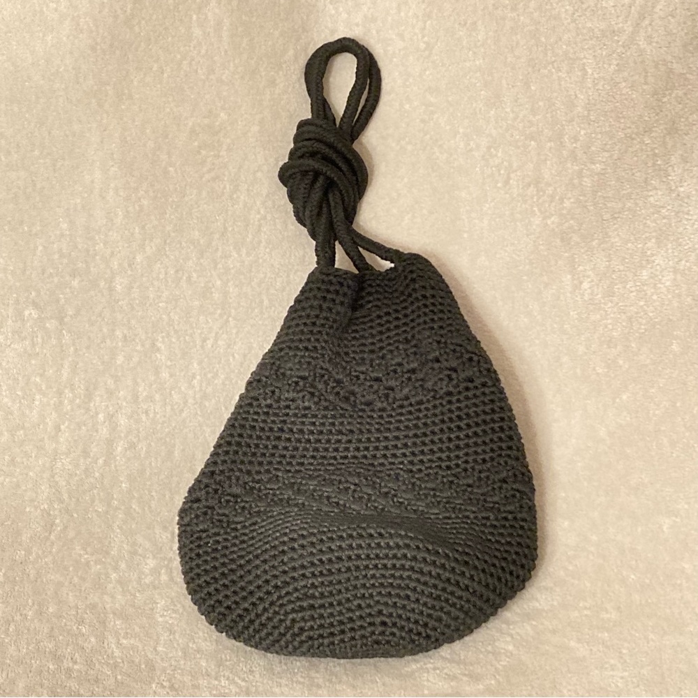 Host Pickblack Knit Drawstring Knapsnack Bag Purse - image 7
